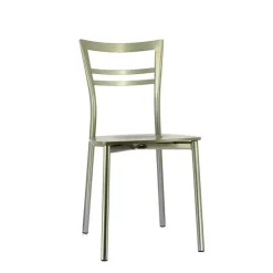 Go Connubia® Chaise contemporaine en métal et assise multiplis bois* Chaise De Cuisine|Chaise De Salle à Manger