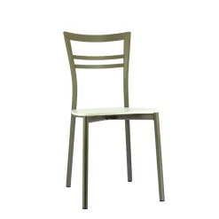 Go Connubia® Chaise contemporaine en métal et assise multiplis bois* Chaise De Cuisine|Chaise De Salle à Manger