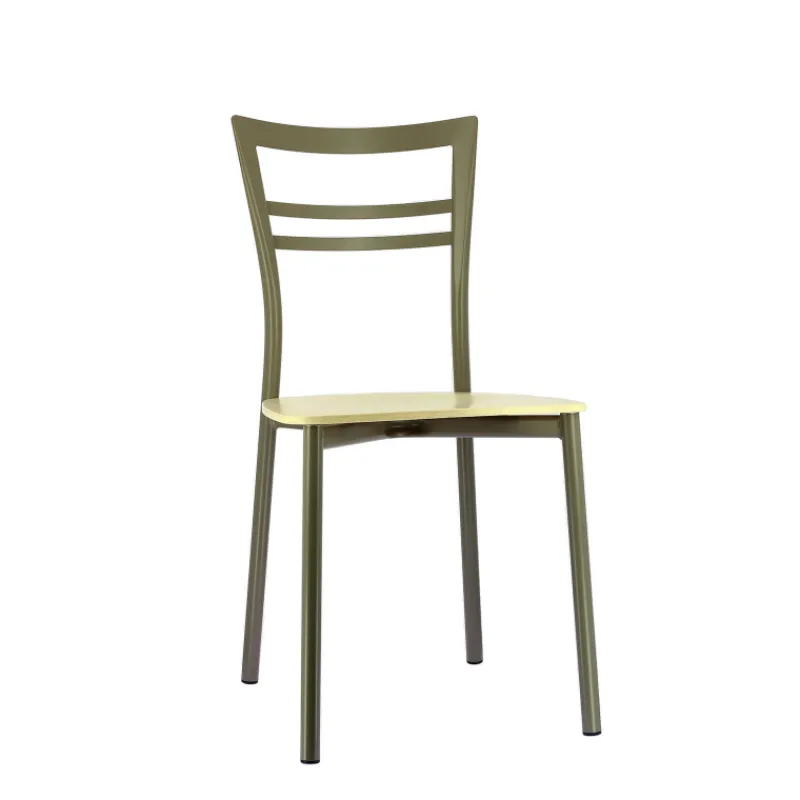 Go Connubia® Chaise contemporaine en métal et assise multiplis bois* Chaise De Cuisine|Chaise De Salle à Manger