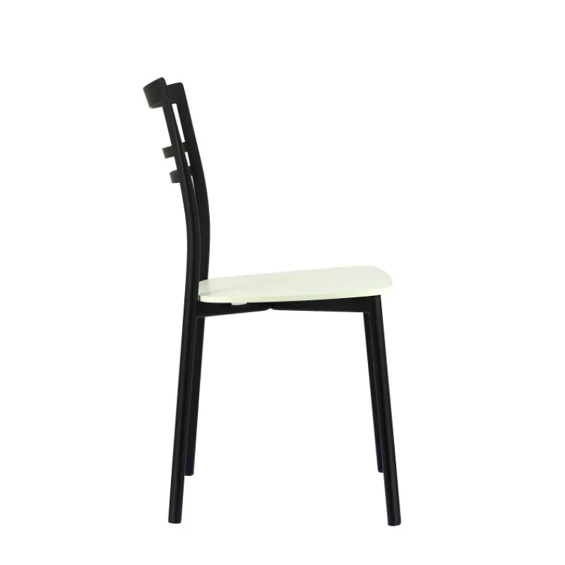 Go Connubia® Chaise contemporaine en métal et assise multiplis bois* Chaise De Cuisine|Chaise De Salle à Manger