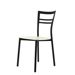 Go Connubia® Chaise contemporaine en métal et assise multiplis bois* Chaise De Cuisine|Chaise De Salle à Manger