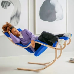 Varier Gravity ® Fauteuil de relaxation en tissu et bois* Chaise De Bureau|Fauteuil De Bureau