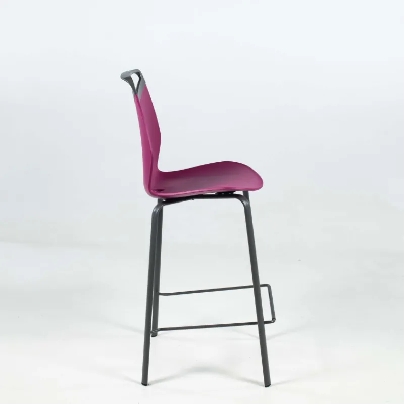 Dexo Gripp Tabouret snack design coque polypropylène pieds en métal* Tabouret Snack (assise +/- 65 Cm)|Tabouret De Bar (assise +/- 80 Cm)