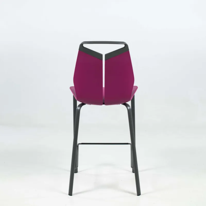Dexo Gripp Tabouret snack design coque polypropylène pieds en métal* Tabouret Snack (assise +/- 65 Cm)|Tabouret De Bar (assise +/- 80 Cm)