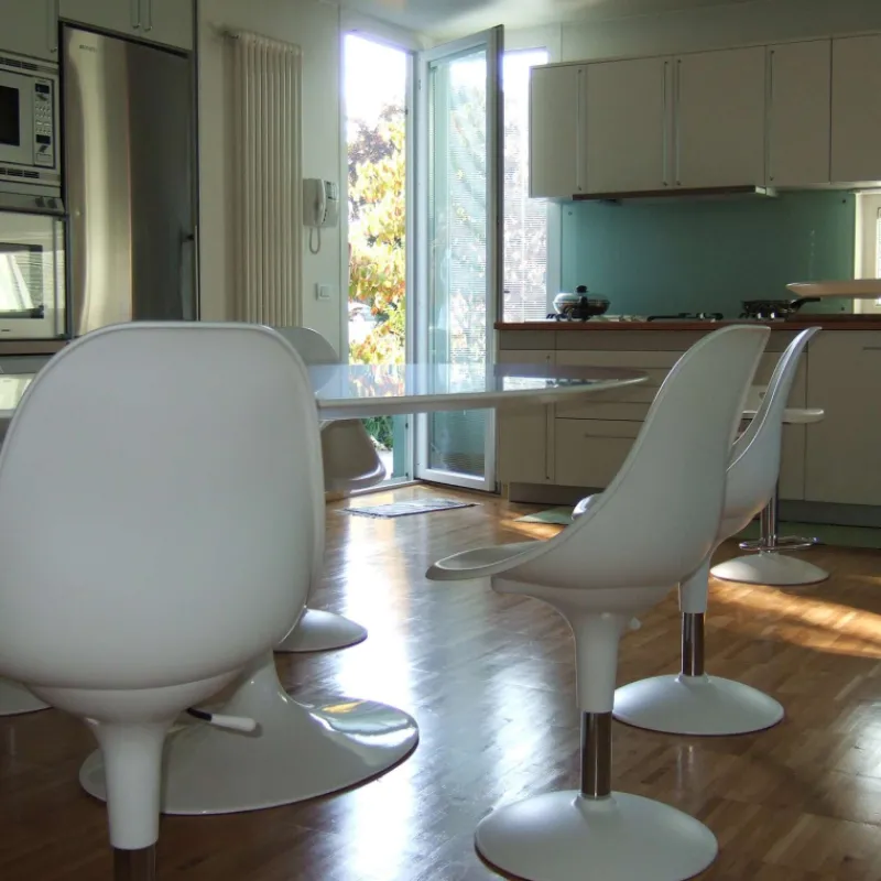 Harmony Chaise réglable en hauteur et pivotante design en technopolymère blanc* Chaise De Cuisine|Chaise De Salle à Manger