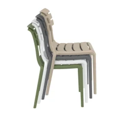 Helen Chaise de jardin moderne empilable en polypropylène* Chaise De Jardin
