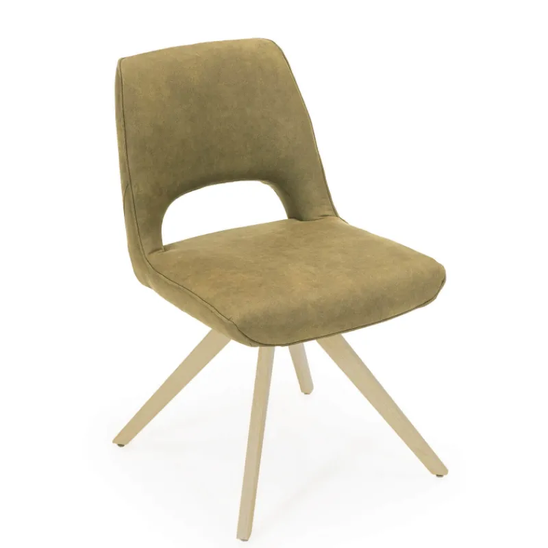 Hortense Chaise cocooning en tissu avec pieds en bois massif* Chaise De Salle à Manger|Chaise Salon