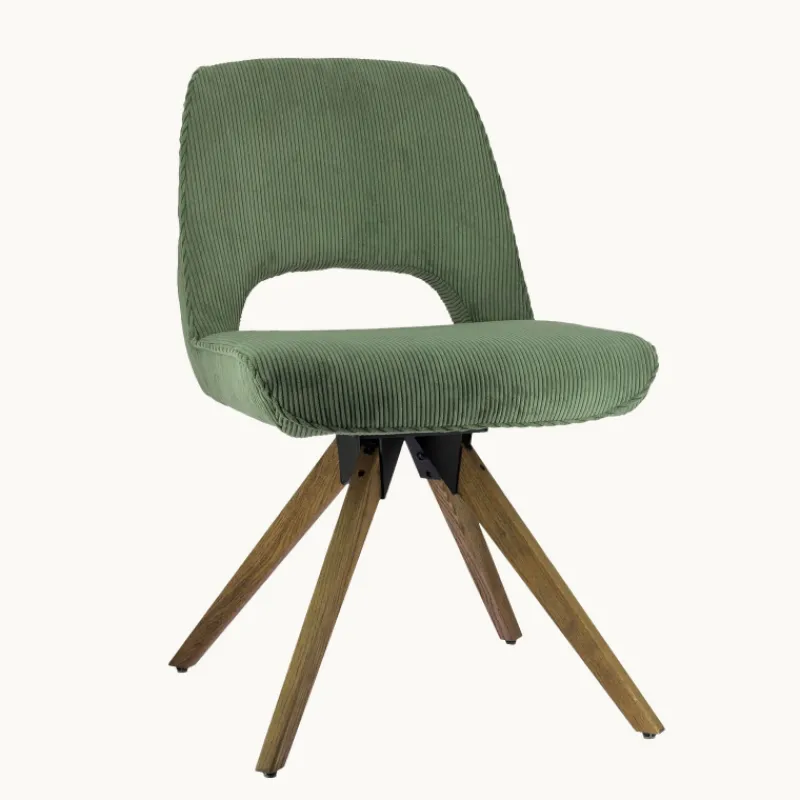 Hortense Chaise cocooning en tissu avec pieds en bois massif* Chaise De Salle à Manger|Chaise Salon
