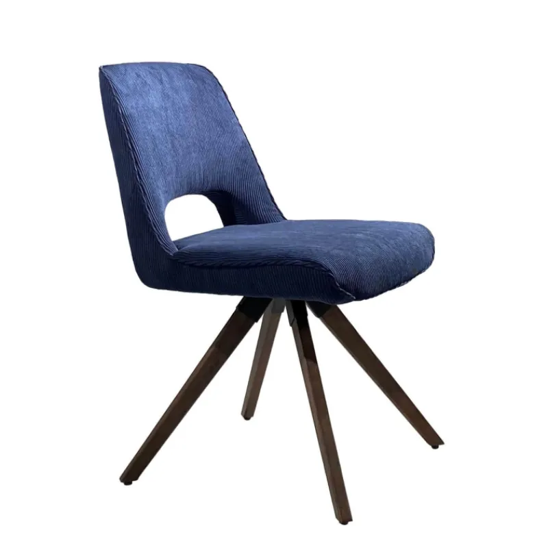 Hortense Chaise pivotante en tissu avec pieds en bois* Chaise De Salle à Manger|Chaise De Bureau