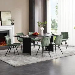 IbérisChaise design vintage rembourrée en velours* Chaise De Salle à Manger|Chaise Salon