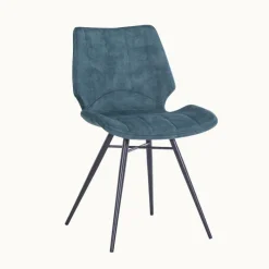 IbérisChaise design vintage rembourrée en velours* Chaise De Salle à Manger|Chaise Salon