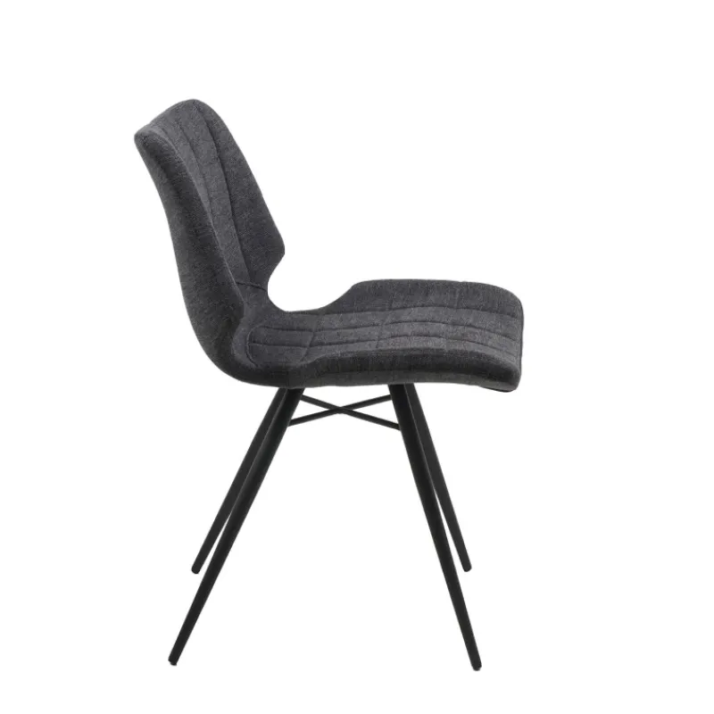 IbérisChaise design vintage rembourrée en tissu* Chaise De Salle à Manger|Chaise Salon