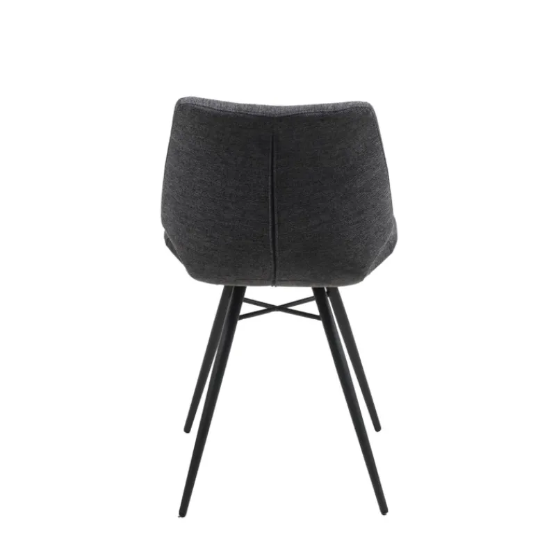 IbérisChaise design vintage rembourrée en tissu* Chaise De Salle à Manger|Chaise Salon
