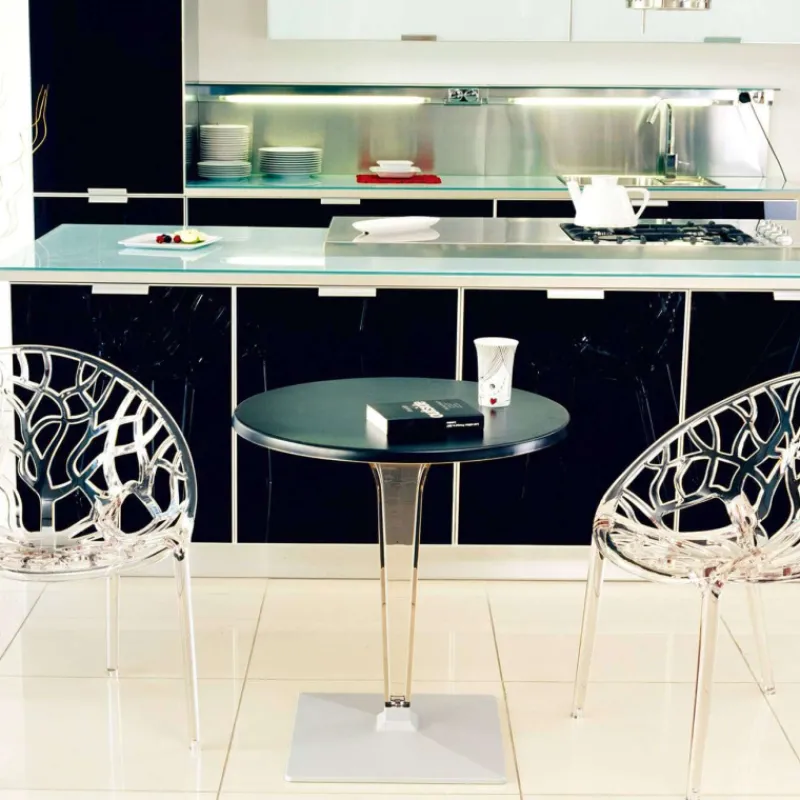 Ice Table design ronde en polycarbonate et stratifié* Table De Cuisine|Table Pour Petit Espace