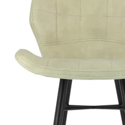 ImpiaTabouret design coque matelassée en velours et pieds en métal noir* Tabouret Snack (assise +/- 65 Cm)|Tabouret De Bar (assise +/- 80 Cm)