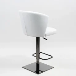 Peressini Ines Tabouret réglable et pivotant en synthétique et métal chromé* Tabouret De Bar (assise +/- 80 Cm)|Tabouret Snack (assise +/- 65 Cm)