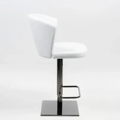 Peressini Ines Tabouret réglable et pivotant en synthétique et métal chromé* Tabouret De Bar (assise +/- 80 Cm)|Tabouret Snack (assise +/- 65 Cm)