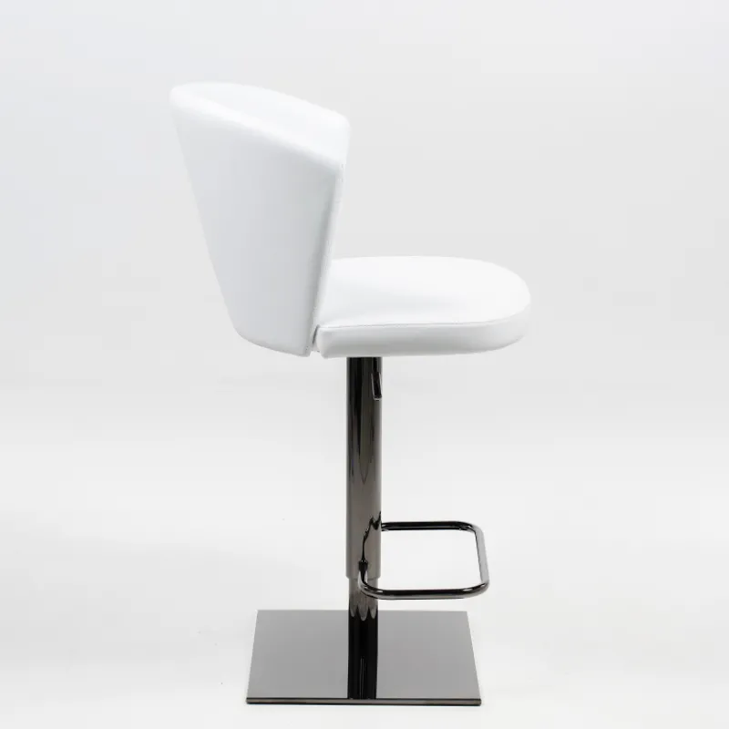 Peressini Ines Tabouret réglable et pivotant en synthétique et métal chromé* Tabouret De Bar (assise +/- 80 Cm)|Tabouret Snack (assise +/- 65 Cm)