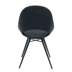 IsabelleChaise design avec coque ajourée en simili noir* Chaise De Cuisine|Chaise De Salle à Manger