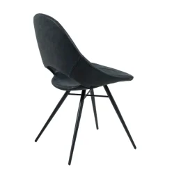 IsabelleChaise design avec coque ajourée en simili noir* Chaise De Cuisine|Chaise De Salle à Manger