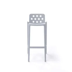 Isidoro Tabouret de bar d'extérieur moderne empilable avec dossier ronds ajourés* Tabouret De Bar (assise +/- 80 Cm)