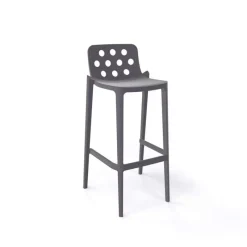 Isidoro Tabouret de bar moderne empilable avec dossier ronds ajourés* Tabouret De Bar (assise +/- 80 Cm)