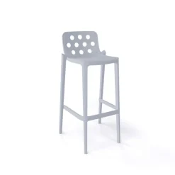 Isidoro Tabouret de bar moderne empilable avec dossier ronds ajourés* Tabouret De Bar (assise +/- 80 Cm)