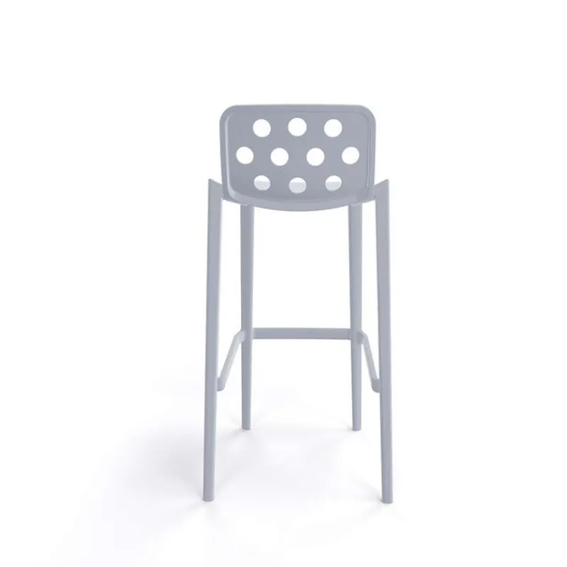 Isidoro Tabouret de bar moderne empilable avec dossier ronds ajourés* Tabouret De Bar (assise +/- 80 Cm)