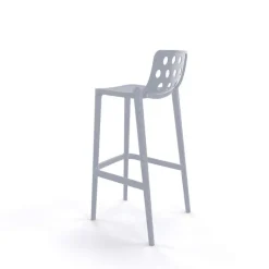Isidoro Tabouret de bar moderne empilable avec dossier ronds ajourés* Tabouret De Bar (assise +/- 80 Cm)