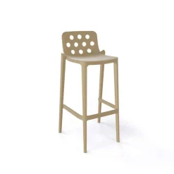 Isidoro Tabouret de bar moderne empilable avec dossier ronds ajourés* Tabouret De Bar (assise +/- 80 Cm)