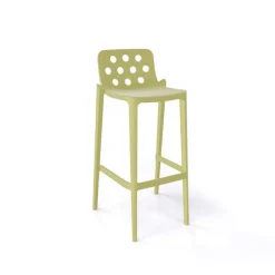 Isidoro Tabouret de bar moderne empilable avec dossier ronds ajourés* Tabouret De Bar (assise +/- 80 Cm)