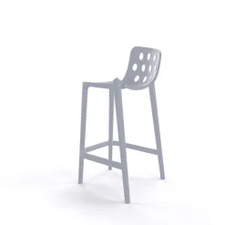 Isidoro Tabouret snack moderne empilable avec dossier ronds ajourés* Tabouret Snack (assise +/- 65 Cm)|Tabouret De Bar (assise +/- 80 Cm)