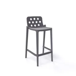 Isidoro Tabouret snack moderne empilable avec dossier ronds ajourés* Tabouret Snack (assise +/- 65 Cm)|Tabouret De Bar (assise +/- 80 Cm)
