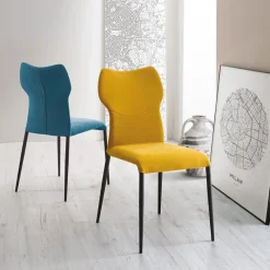 Europea Jade Chaise moderne en tissu avec pieds en métal* Chaise De Salle à Manger|Chaise Salon