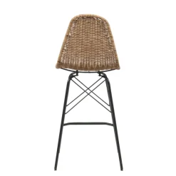 JavaTabouret tressé ethnique avec pieds Eiffel* Tabouret Snack (assise +/- 65 Cm)|Tabouret De Bar (assise +/- 80 Cm)
