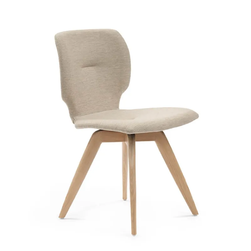 Mobitec Jeanne ® Chaise tendance en tissu avec pieds bois* Chaise De Salle à Manger|Chaise Salon