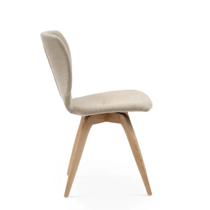 Mobitec Jeanne ® Chaise tendance en tissu avec pieds bois* Chaise De Salle à Manger|Chaise Salon