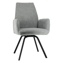 Jules Fauteuilconfortable en tissu avec dossier inclinable et pieds en métal* Chaise De Salle à Manger|Chaise De Bureau