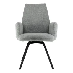 Jules Fauteuilconfortable en tissu avec dossier inclinable et pieds en métal* Chaise De Salle à Manger|Chaise De Bureau