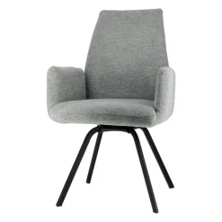Jules Fauteuilconfortable en tissu avec dossier inclinable et pieds en métal* Chaise De Salle à Manger|Chaise De Bureau