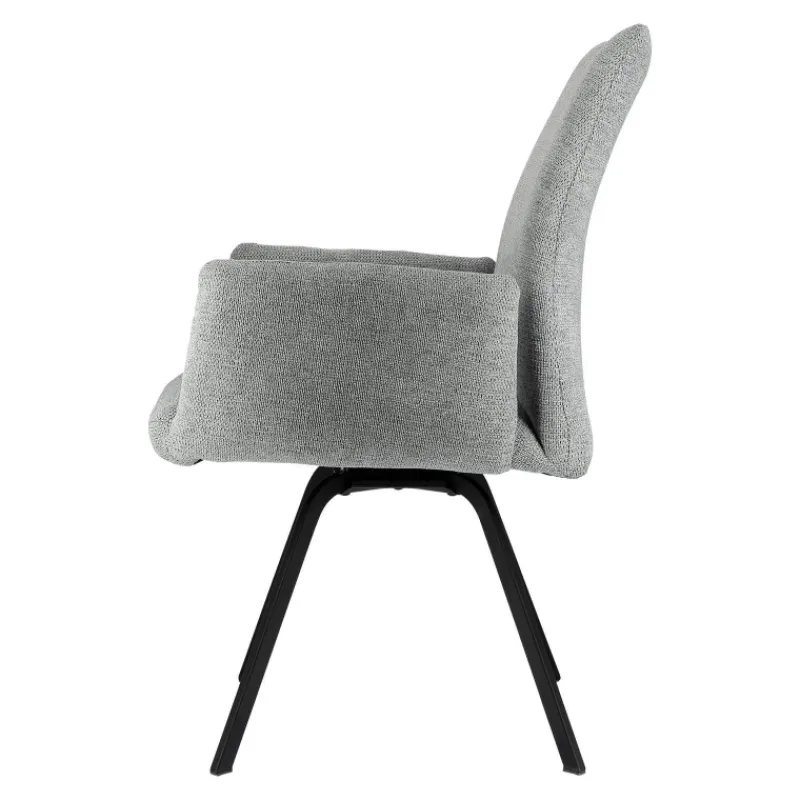 Jules Fauteuilconfortable en tissu avec dossier inclinable et pieds en métal* Chaise De Salle à Manger|Chaise De Bureau