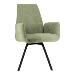 Jules Fauteuilconfortable en tissu avec dossier inclinable et pieds en métal* Chaise De Salle à Manger|Chaise De Bureau