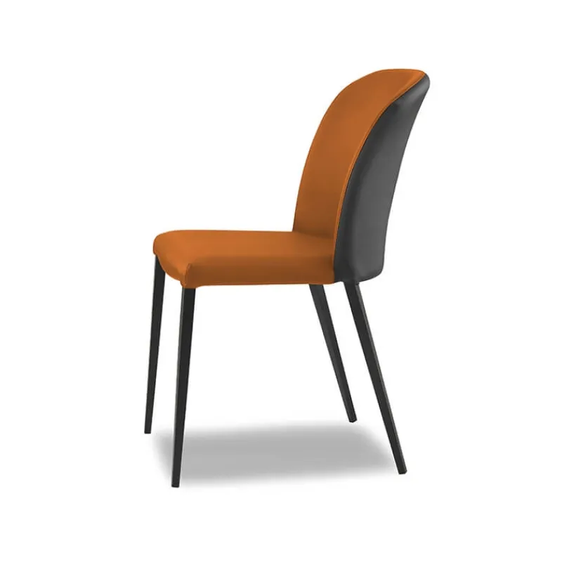 Europea Julie Chaise en tissu bicolore avec pieds métal* Chaise De Salle à Manger|Chaise Salon