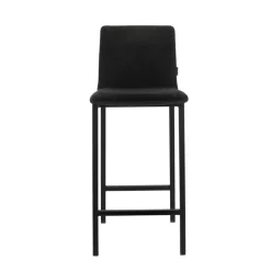 Mobliberica Koko ® Tabouret snack en tissu dossier bas avec pieds en métal* Tabouret Snack (assise +/- 65 Cm)|Tabouret De Bar (assise +/- 80 Cm)