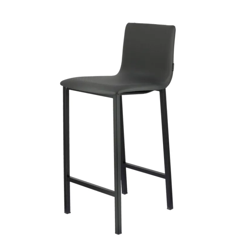 Mobliberica Koko ® Tabouret snack en simili dossier bas avec pieds en métal* Tabouret Snack (assise +/- 65 Cm)|Tabouret De Bar (assise +/- 80 Cm)