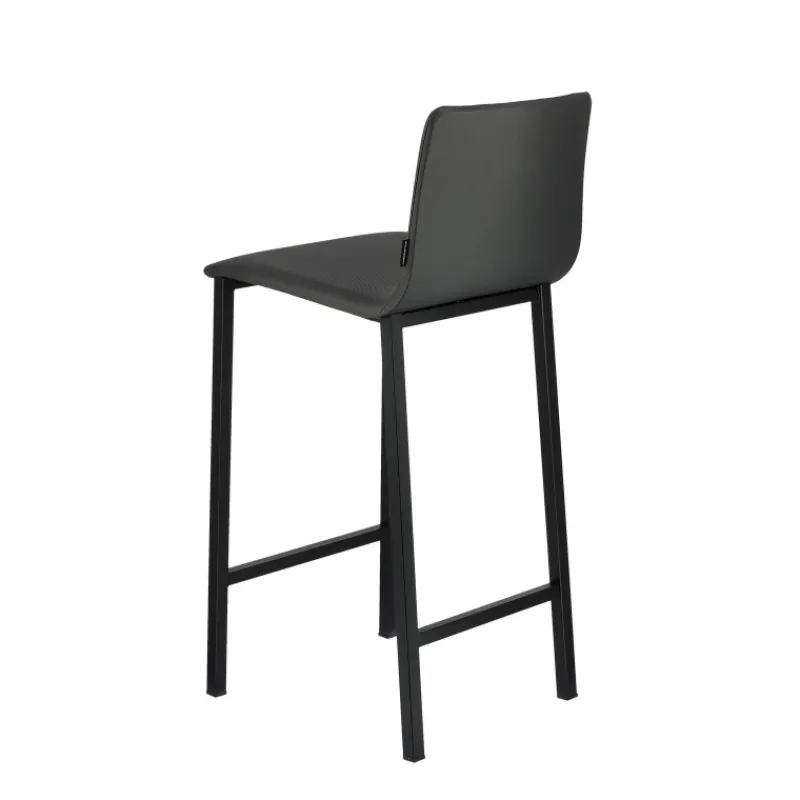 Mobliberica Koko ® Tabouret snack en simili dossier bas avec pieds en métal* Tabouret Snack (assise +/- 65 Cm)|Tabouret De Bar (assise +/- 80 Cm)