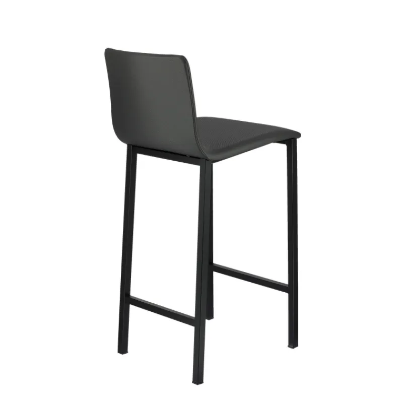 Mobliberica Koko ® Tabouret snack en simili dossier bas avec pieds en métal* Tabouret Snack (assise +/- 65 Cm)|Tabouret De Bar (assise +/- 80 Cm)
