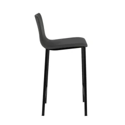 Mobliberica Koko ® Tabouret snack en simili dossier bas avec pieds en métal* Tabouret Snack (assise +/- 65 Cm)|Tabouret De Bar (assise +/- 80 Cm)