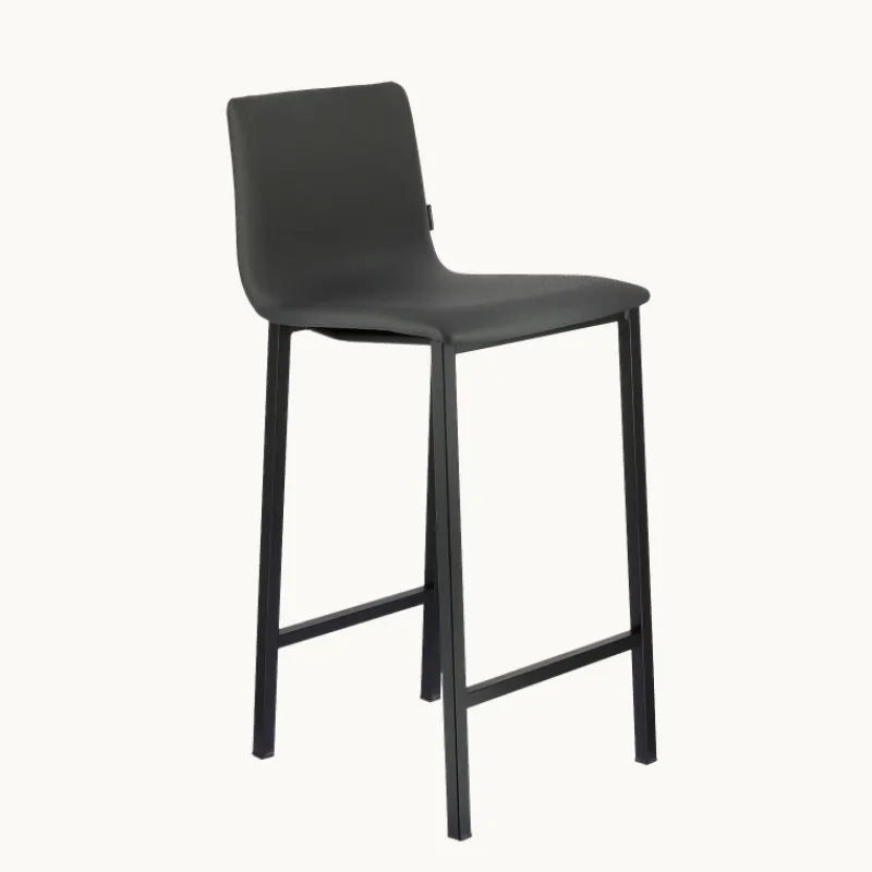 Mobliberica Koko ® Tabouret snack en simili dossier bas avec pieds en métal* Tabouret Snack (assise +/- 65 Cm)|Tabouret De Bar (assise +/- 80 Cm)