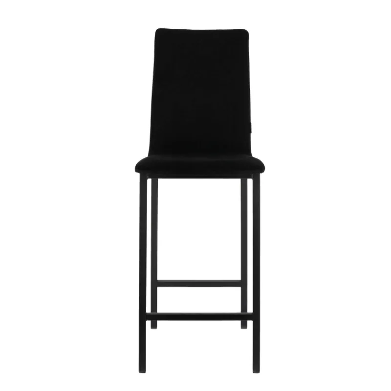 Mobliberica Koko ® Tabouret snack en tissu dossier haut* Tabouret Snack (assise +/- 65 Cm)|Tabouret De Bar (assise +/- 80 Cm)